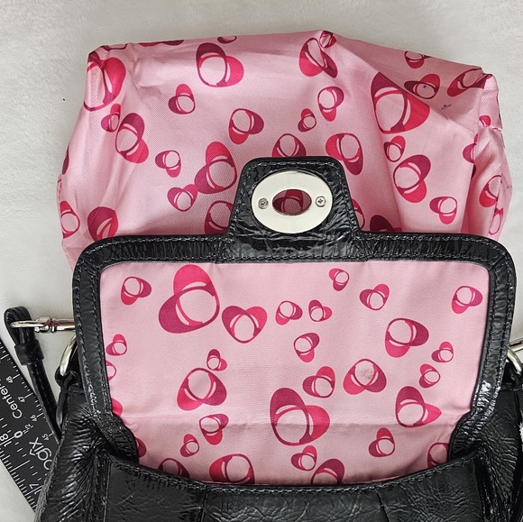 EUC Coach Poppy Black Patent Leather Shoulder Bag - Picture 7 of 15